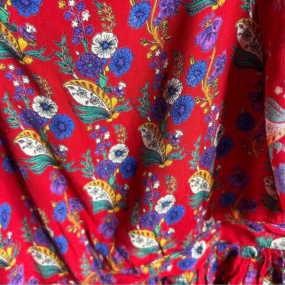 Anthropologie Red Ruffled Tiered Sundress - Picture 8 of 11